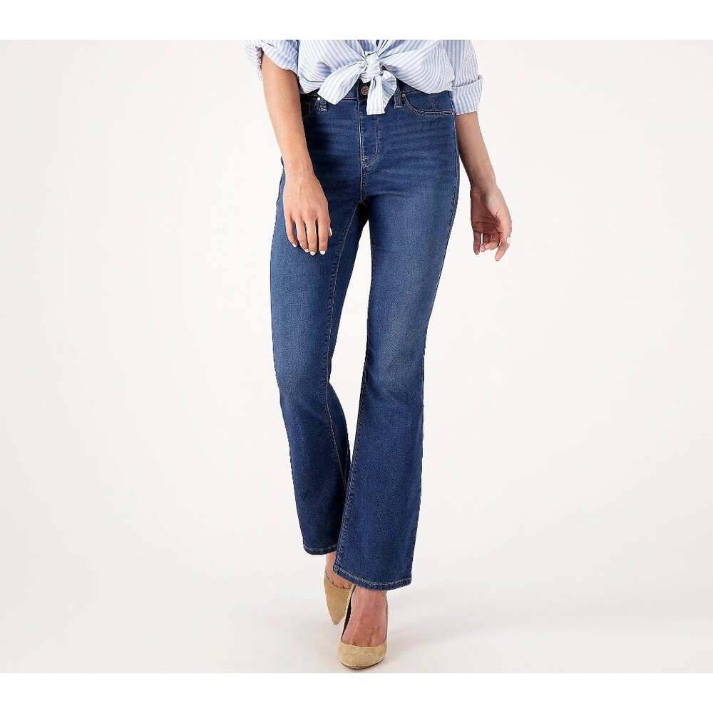 Laurie Felt Tall Pull On Bootcut Knit Clean Jeans Dark Vintage Womens XXS